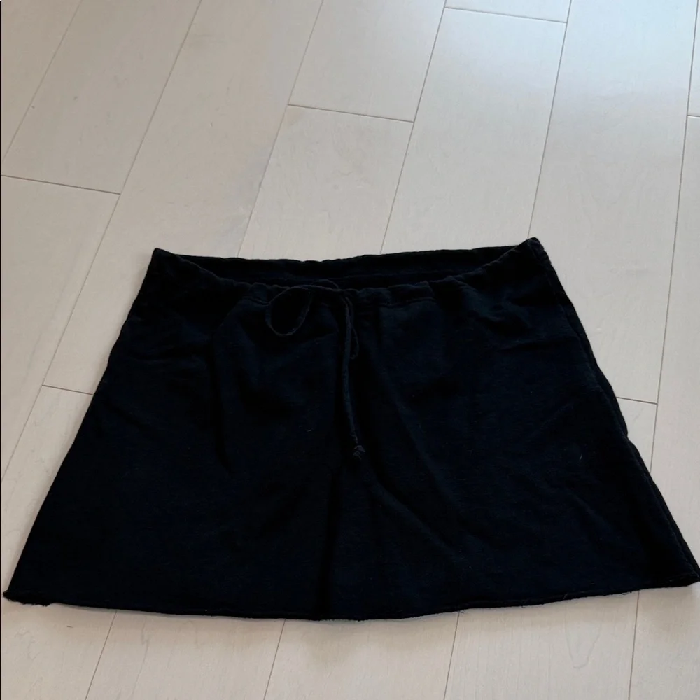 NWOT American Apparel Classic Black Drawstring Skirt